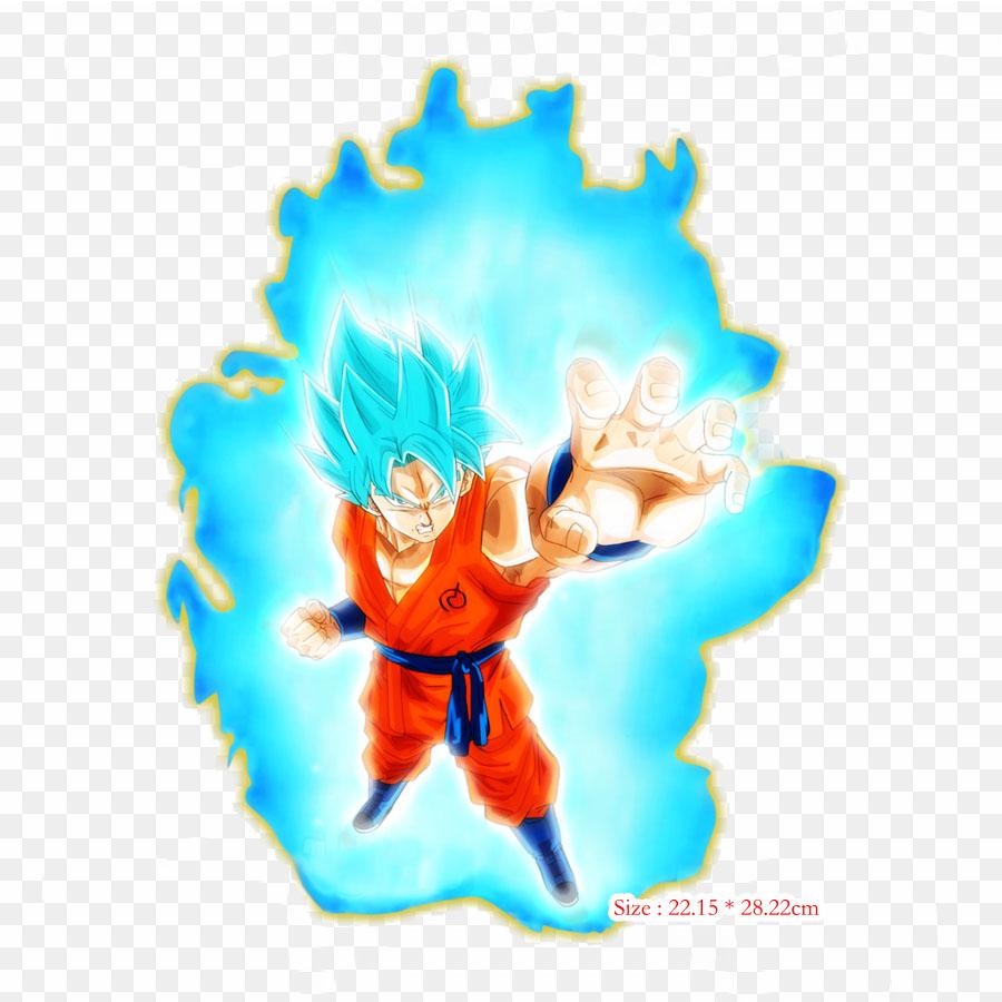 Patches For Clothes Bag Iron On Thermal Stickers Ssb Aura Goku Vegeta Pattern Washable Heat Transfer