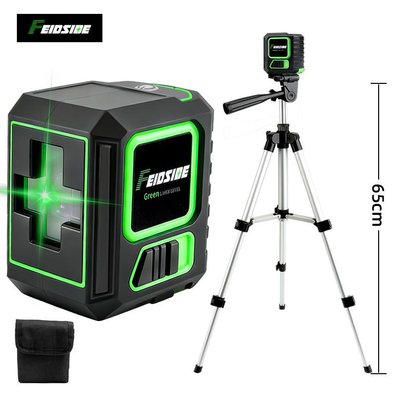 High-Precision Mini Green Laser Level: 2-Line, Outdoor Visible, Strong Infrared Light Marker