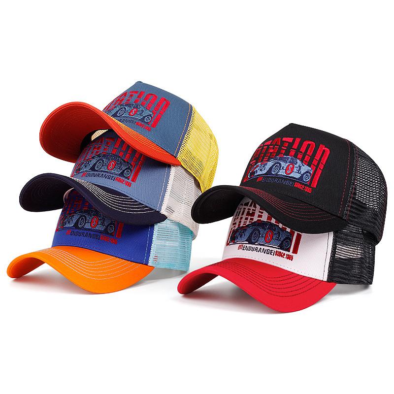 Nuovo Fresco Cappello a Rete Stazione Auto Sportiva Camion Cappello alla Moda Street Dance Hip Hop Skateboard Cappello Parasole Cappellino da Baseball Unisex