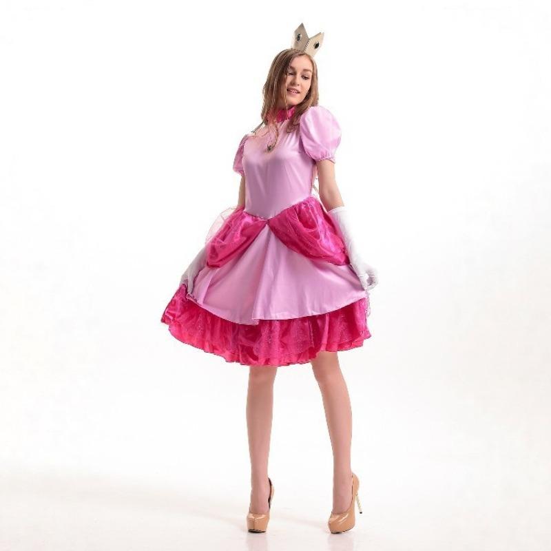 Rochie de Prințesă Super Mary Peach de Halloween Rochie de Performanță pentru Femei Adulte Rochie de Scenă