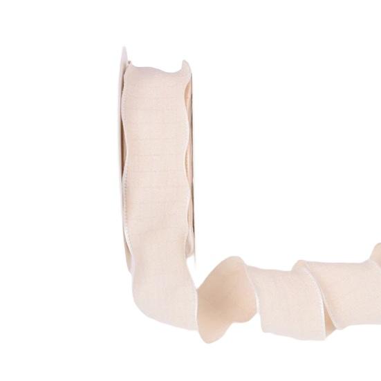 

1 рулон 900x2,5 см ленты с оборкой, DIY шитье, цветы, свадебные букеты, упаковка коробок, декоративная лента, однотонная полиэстеровая плиссированная отделочная лента на катушке теплый белый