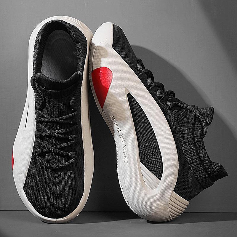 Vance Socks Shoes Men's Fly-woven Sports Casual Shoes Students Summer Mesh Breathable Trendy Shoes Men's