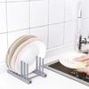 Dish Drainer Rack Kitchen Plates Holder Drying Organizer Plates Display Shelf Pot Lid Storage Stand Plate Detachable Save Space