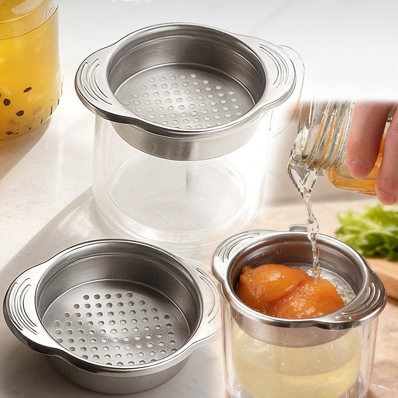 1/2Pcs Universal Can Strainer Stainless Steel Can Colander Food Can Strainer for Beans Vegetables Fruit Tuna Home Kitchen Tools