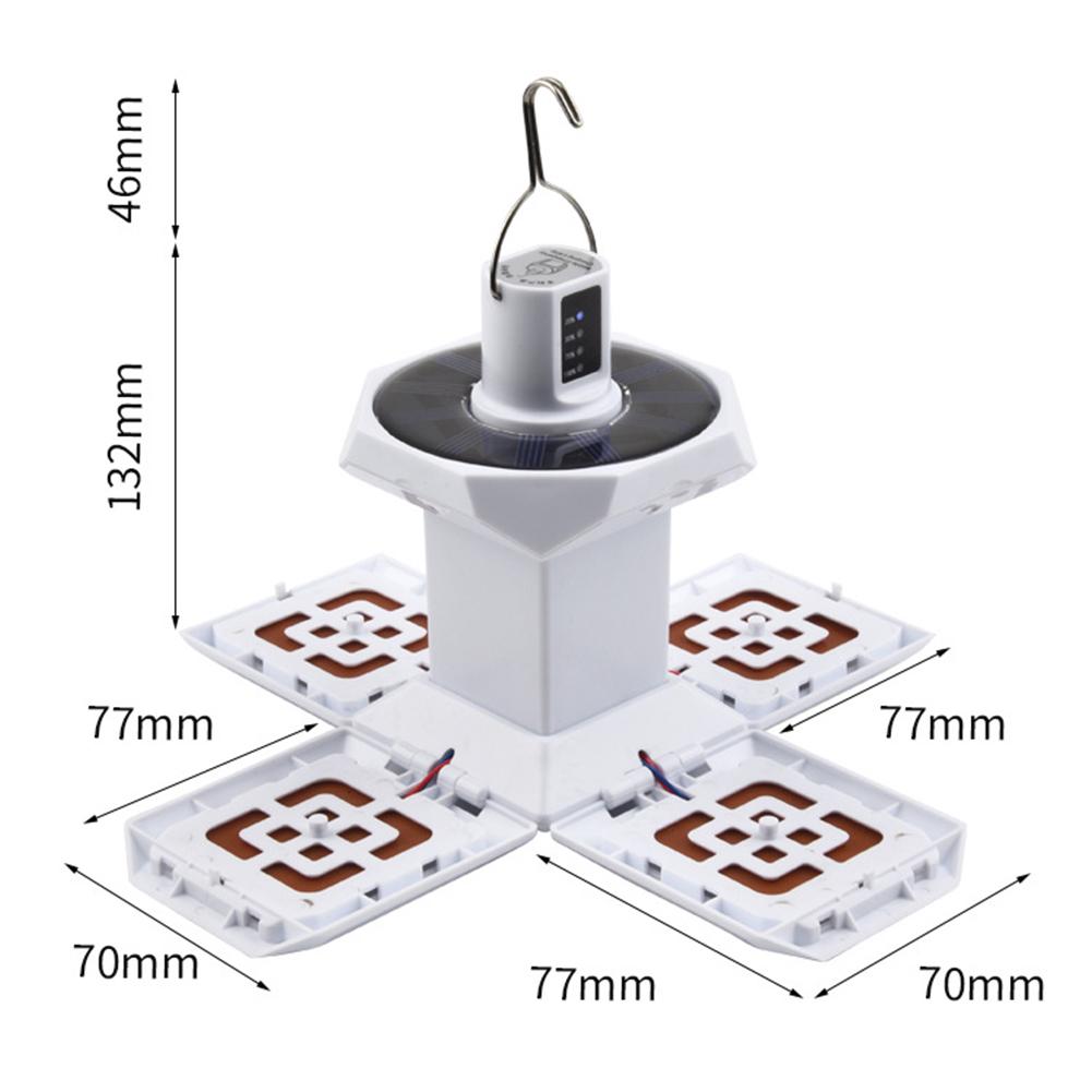 Solar Foldable Night Lights with Hanging Hook for Outdoor Camping Fishing Hiking