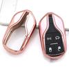Chrome Pink TPU Key Fob Case For 13+ Maserati Quattroporte Ghibli, 17+ Levante