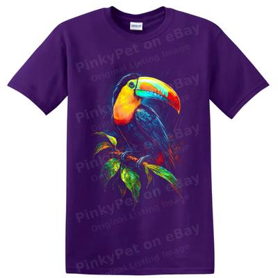 Toucan Bird T Shirt Colorful Tropical Rainforest Art Nature Lover Graphic Tee