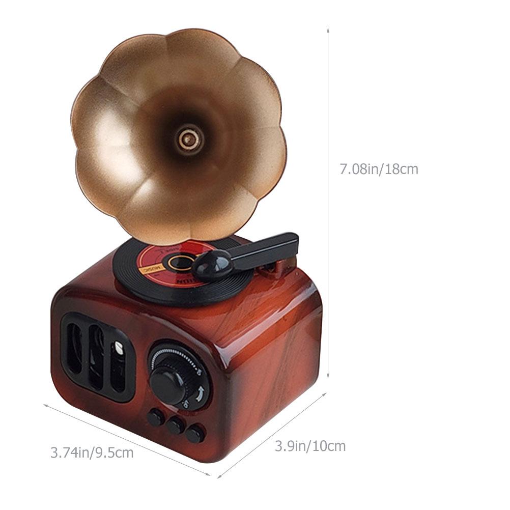 Gramophone Music Box Novel Plastic Gift for Housewarming Desktop Decor Office Adorn Decorative Vintage Delicate Adornment
