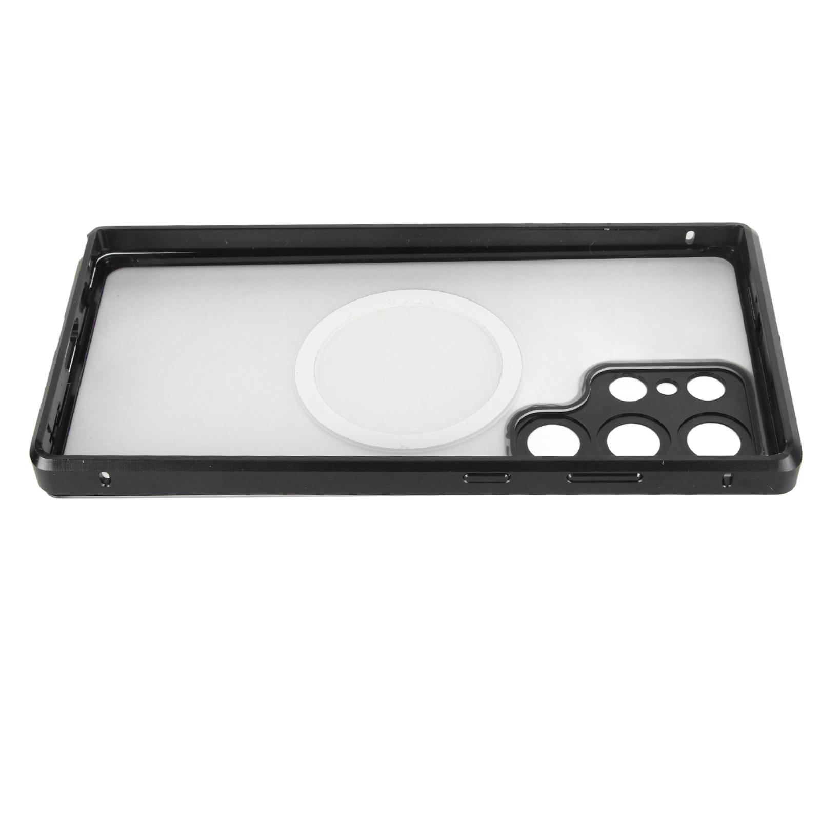 

Магнитный чехол для S23 Ultra Металлический Прозрачный Акриловый Ударопрочный Полная Защита Чехол для Телефона с Эластичным