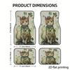 4pcs Car Floor Mats, St. Patrick's Day Cat Pattern Design, Universal Fit For Front And Rear Seat Vehicle Accessories, Material,