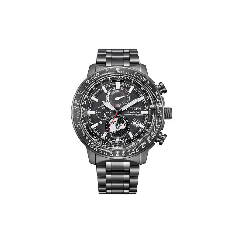 

CITIZEN PROMASTER series automatic wave correction time light Quartz Steel Strap 46mm men s watch black dial BY3005-56G чорний