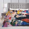 S-SAILOR Anime M-MOON Flannel Blanket Winter  Warm Bedding Throws for Kids Home Decor Graphic Bedspread Sofa Bed Cover