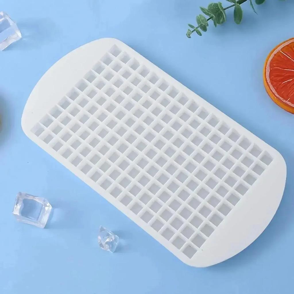 160 Grid Mini Silicone Ice Tray Ice Cubes Foldable Ice Mold Ice Breaker Ice Grid Tray Small Square Mold Ice Maker Silicone Mold