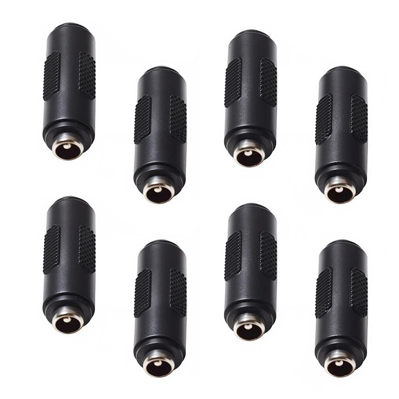 8Pcs DC Plug 5.5*2.1mm Double Male Dual Female Jack Socket DC Connector DC Audio Adaptor