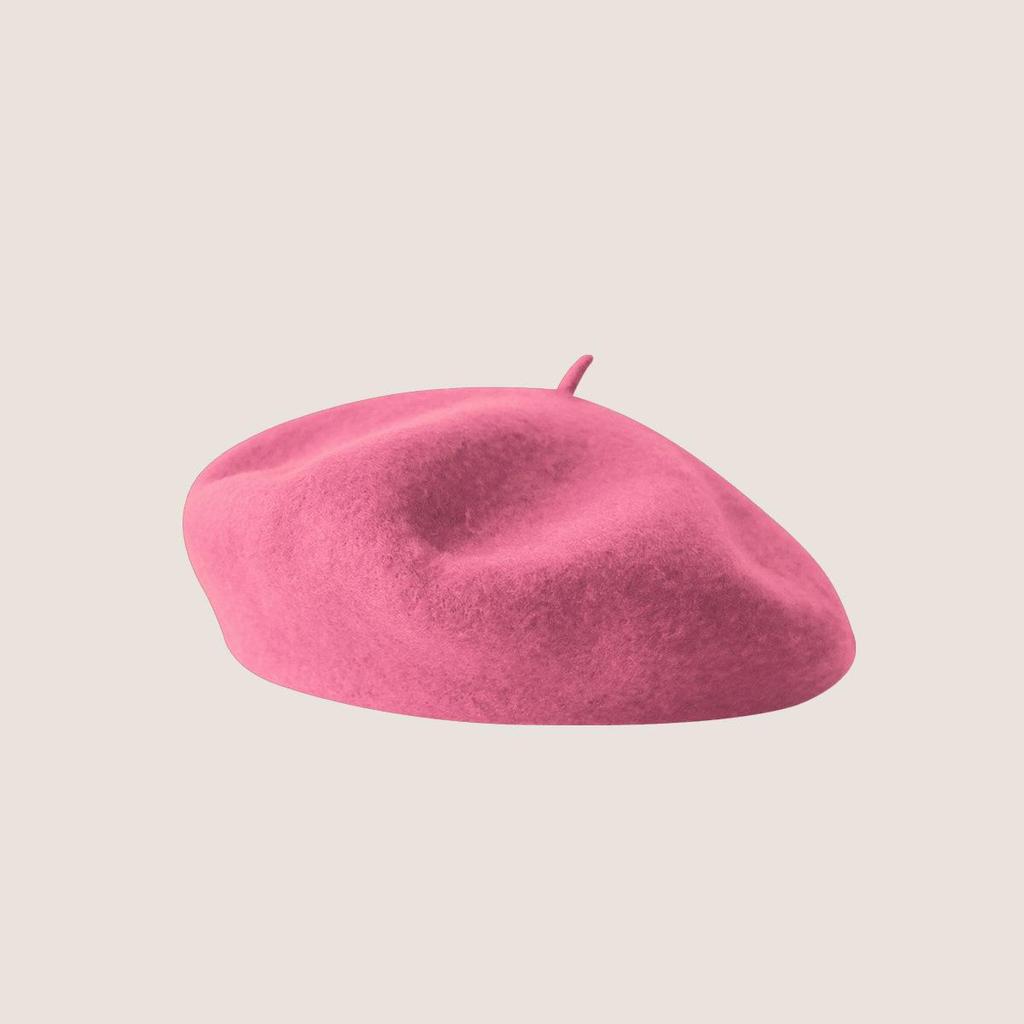 Vintage Wool French Beret for Women Solid Fashion Simple Casual Beret Solid Classic Breathable Soft Comfortable Hat for Fall Winter