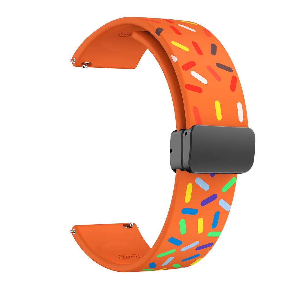 Magnetic folding buckle Sports Band For Amazfit Cheetah Pro / Round Skin-Friendly Soft Silicone Strap For Amazfit GTR GTS Bip