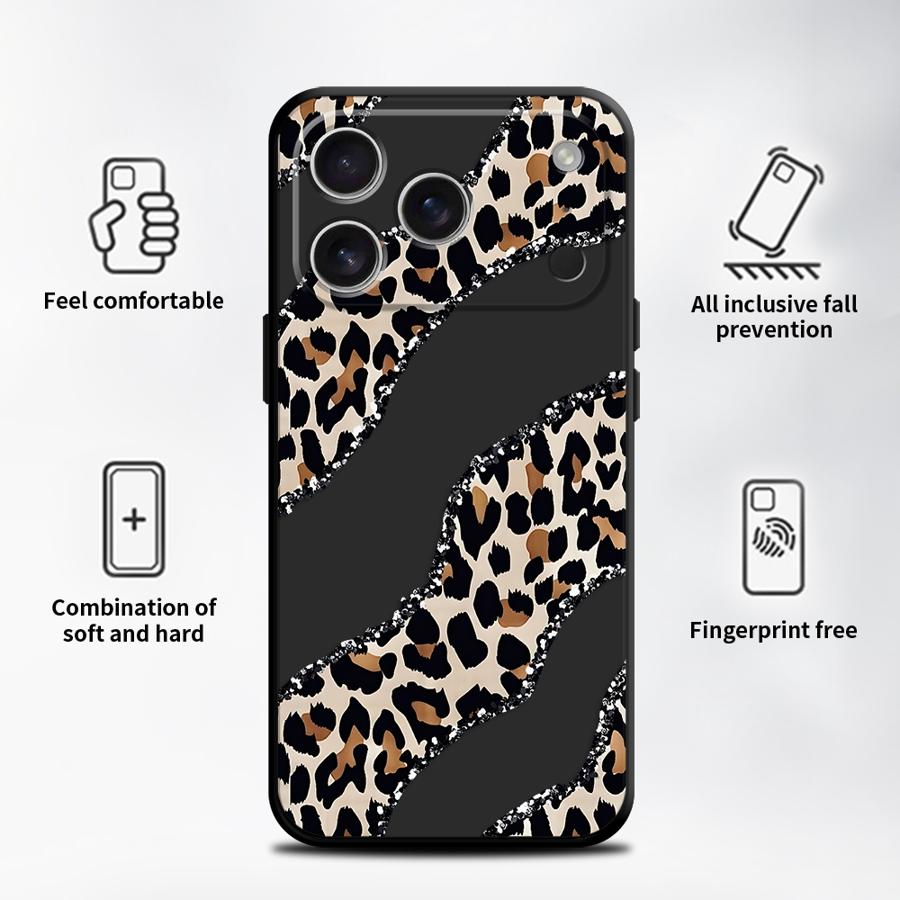 Minimalist Leopard Print Case for Apple iPhone 17 Pro Max XR XS MAX 12 16 13 14 11 Air 15 Pro 7 8 Funda Phone Cover