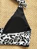 2026 European & American Leopard Print High-Waisted Two-Piece Bikini for Women – Stylish Swimwear