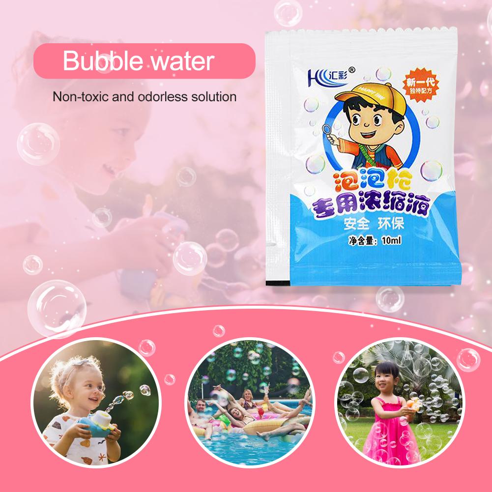 10/50/100pcs Bubble Maker Refill Solution Non-toxic 10ml Bubble Solution Refill Safety Water Accessory Bubble Gun Supplies