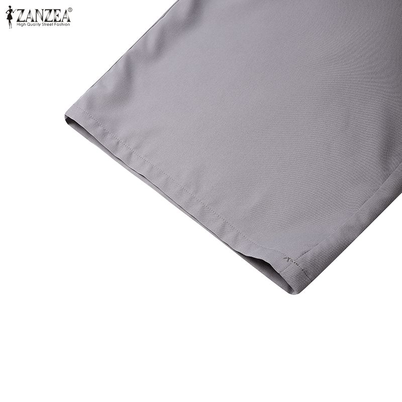 ZANZEA Women 3/4 Sleeve Blouse and Pants Casual Two Piece Suit Sets