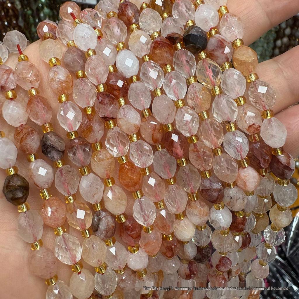 6x8mm Faceted Oval Natural Stone and Crystal Beads for DIY Jewelry