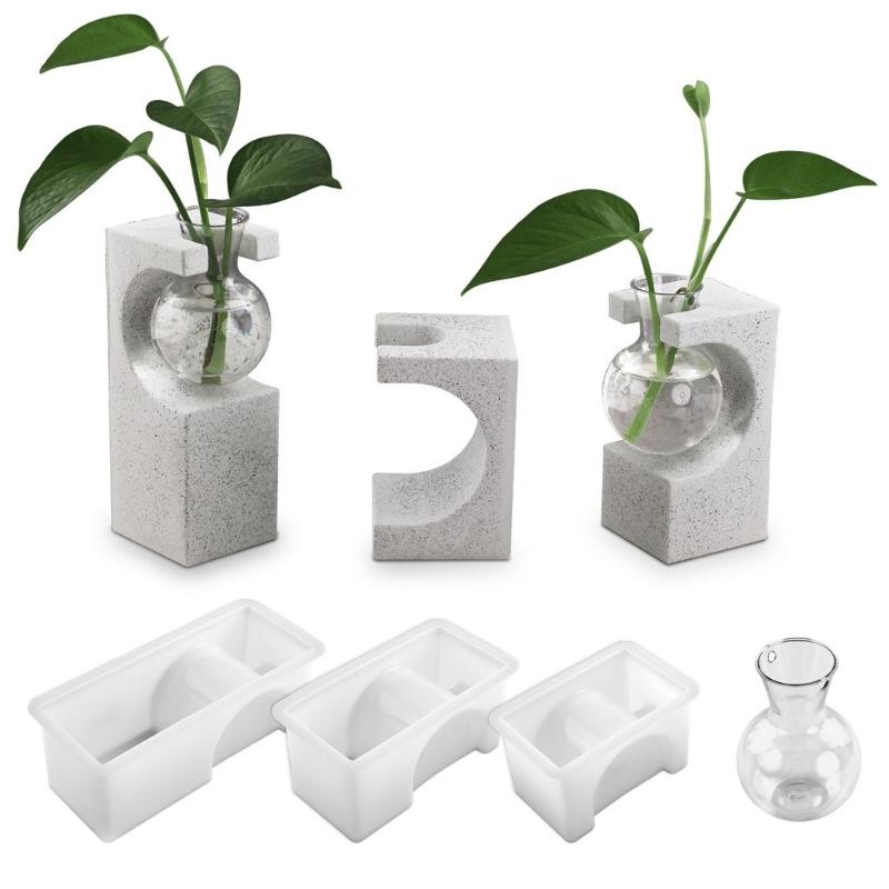 Flexible Silicone Craft Mold For Handmade Resin Casting Hydroponic Planter Diaplsy Base Decorative Vase Creation