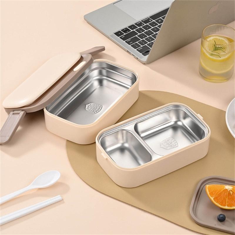 Bento Boxes Double Layer Student Food Storage Container Keep Warm Sealing Boxes 304 Stainless Steel Lunch Box for Office