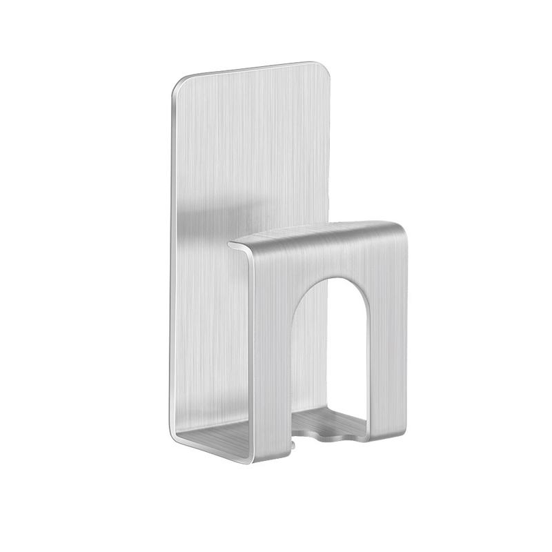 

Wall Mounted Toothbrush Holder Cup Holder Space Saving Stainless Steel Toothbrush Stand Rack Organizer For Bathroom Accessories срібний