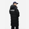 Li Ning Hot Pot Down Series Water-Repellent Far-Infrared Warm Hooded Zipper Outdoor Casual Winter Long Down Jacket Men Outerwear Black AYMU449-4