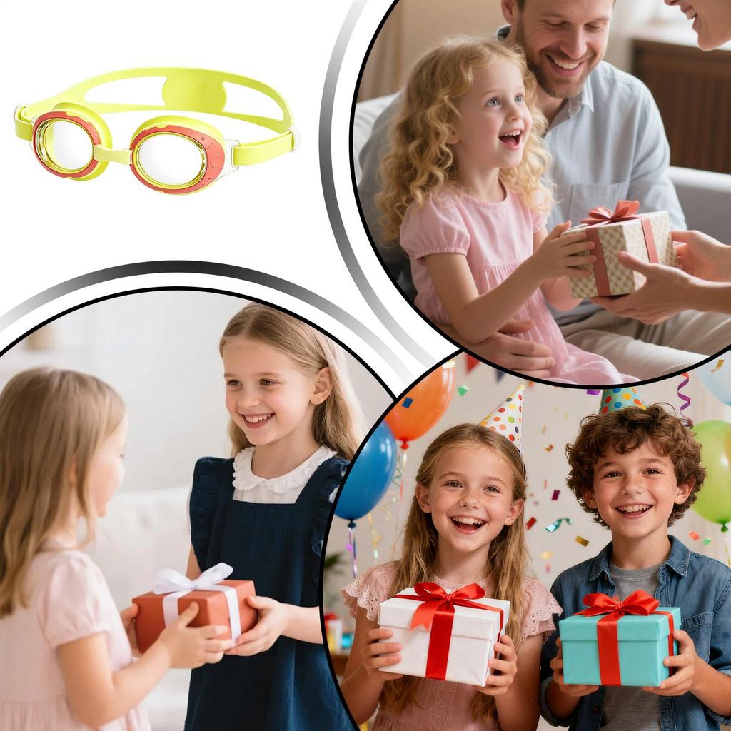 Youth Swimming Glasses Silicone Wide Clear Anti-Fogging Eye Protection Swimming Glasses For Age 3-12 Girls Boys Competition