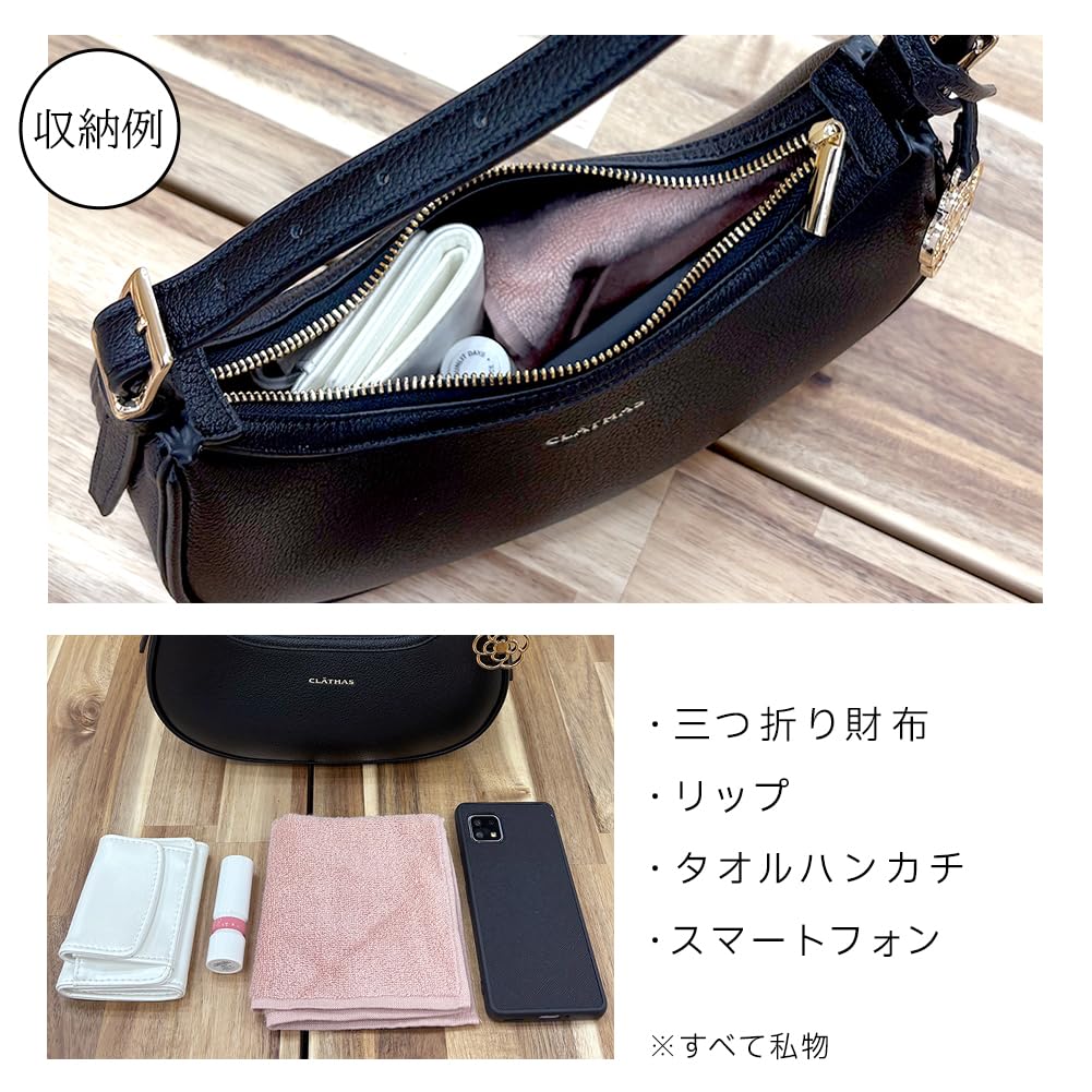 [Clasus] 2-way shoulder bag, black