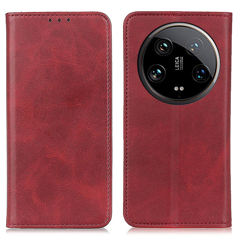 For Xiaomi 14 Ultra Magnetic Case Split Leather+TPU Flip Stand Phone Cover