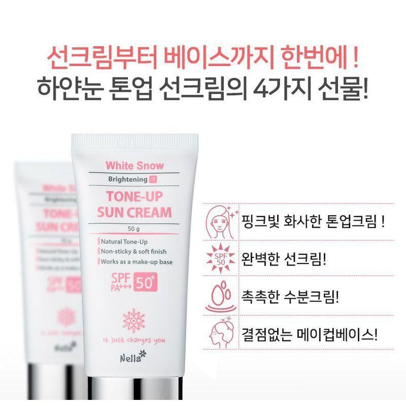 Nella - White Snow Brightening Fermented Tone-Up Sun Cream
