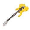 Electric Guitar 24 Fret Yellow Flame Shaped Electric Guitar Beginner Kit with Picks Strings Handle