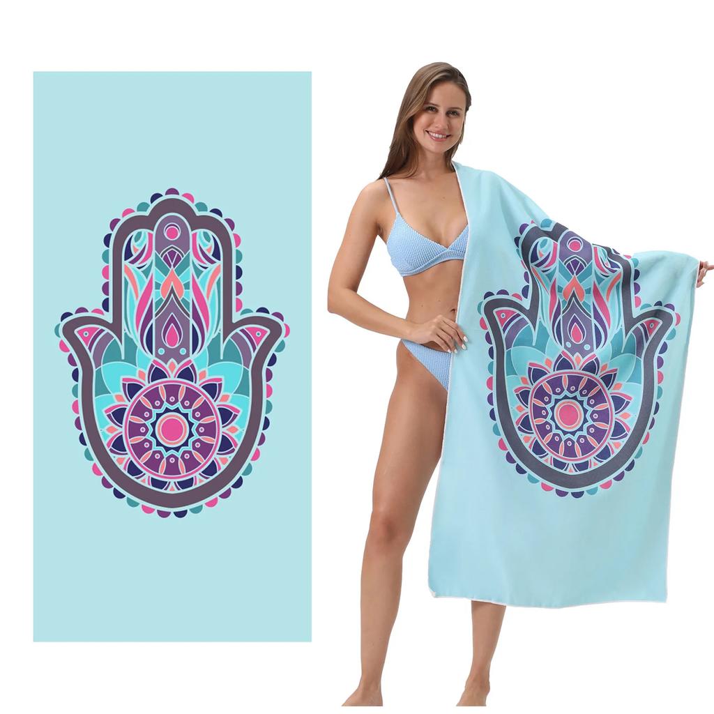 Flip Flop Print Bath Towel - Super Soft Absorbent Towel for Beach Lovers, Colorful Summer Designs for Everyday Use and Comfort