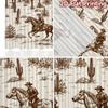 2D FLAT PRINTING 2pcs Curtains (Without Rod) Cowboys Riding in Desert Contemporary Popular Curtains Yarn Curtains Holiday