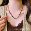 Maillard Tiger'S Eye Minimalist Beaded Necklace High-End Light Luxury Women'S Niche Jewelry