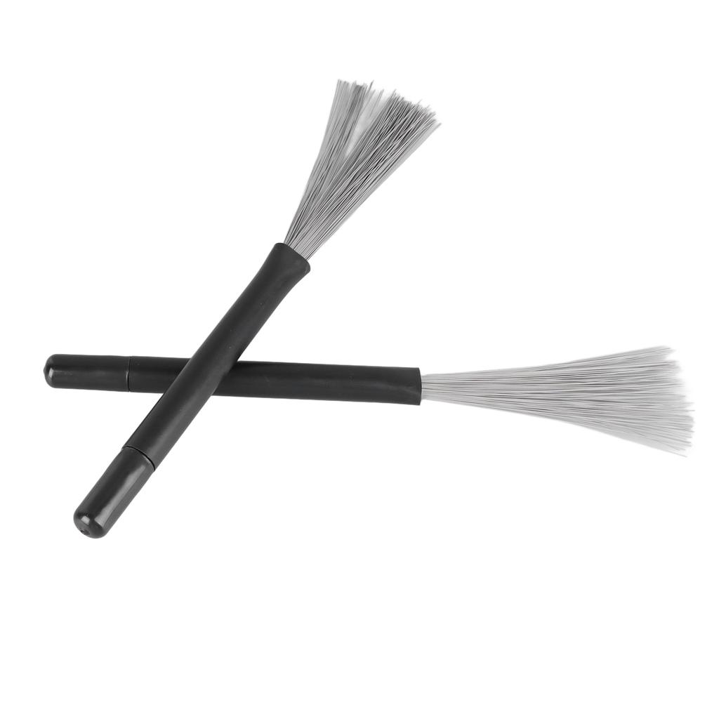 2 stk Ståltråd Trommebørster Teleskopiske Trommestikker Bærbare Trommestikker Perkusjonstilbehør