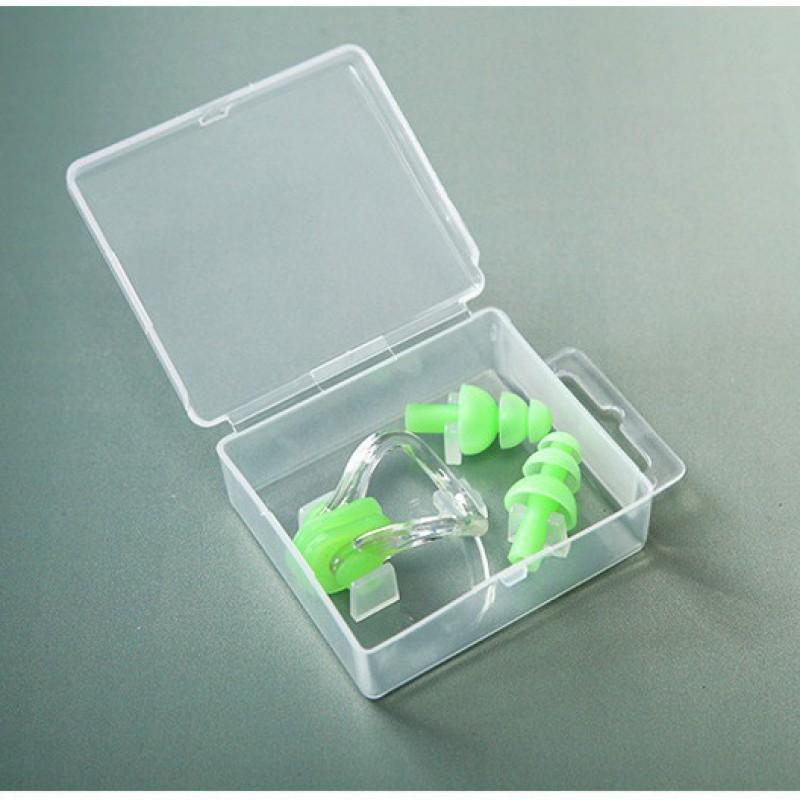 Soft Silicone Nose Clip Earplugs Set Swimming Diving Kids Adults Yellow Blue Black Pink
