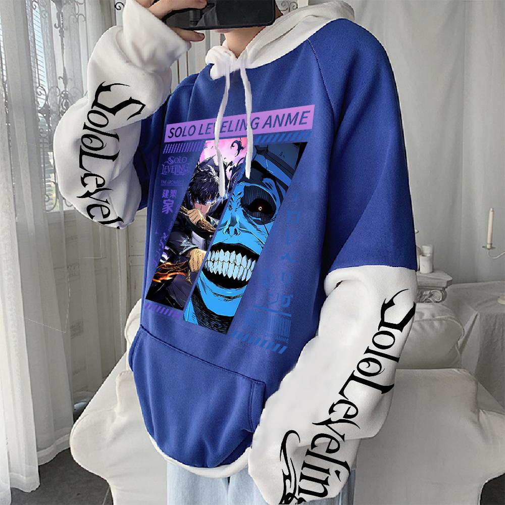 Sung Jin Woo Graphic Print Hooded Anime Solo Leveling Clothing Men Women Hoodies Casual Loose Sweatshirt Harajuku Streetwear