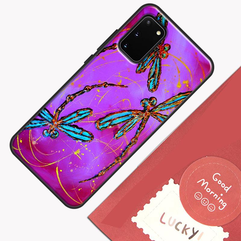 Dragonfly Case For Samsung Galaxy S22 S21 S23 Ultra Note 20 S8 S9 S10 Note 10 Plus S20 FE Back Cover