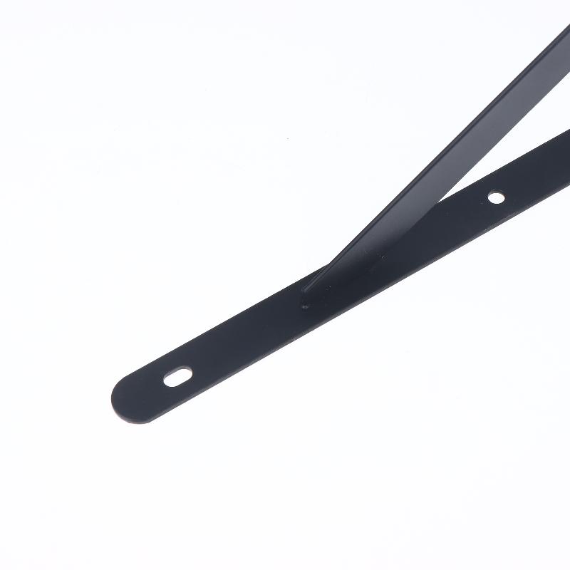 2Pcs Tripod Bracket Shelf Floating Shelf Heavy Duty Black/White Steel For Decorative Wall Mount Joint Angle Without Screws