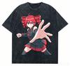 Kasane Teto Washed T-shirt 2026 New Model Personality Clothes Shirt Vintage Loose Year Round Clothing Short High Quality Classic