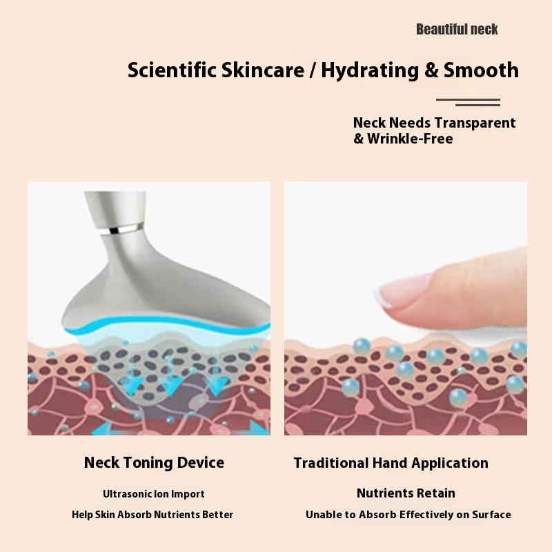 Neck Beauty Instrument Vibration Massage Fade Neck Lines Nasolabial Folds Eye Lines Lift Skin Massage Instrument Red Blue Light Beauty Instrument