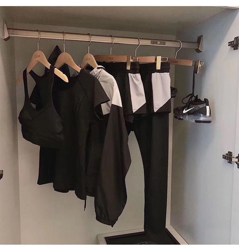 

Женский быстросохнущий комплект из 5 предметов для йоги и фитнеса XXL чёрный