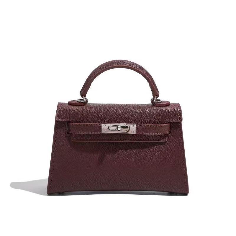 New trendy second-generation mini Kelly bag shoulder messenger bag niche contrasting handbag