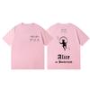 TV-Serie Alice in Borderland Print T-Shirt Hohe Qualität Mode Übergroße T-Shirts Herren Damen Lässig Baumwolle Kurzarm T-Shirt