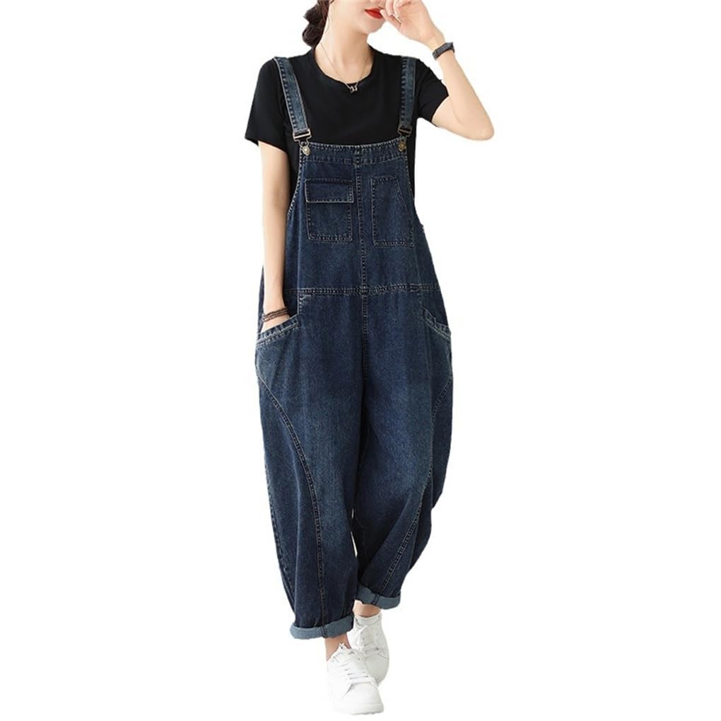 Mouhoukyo Denim Lang Damen Overall, Hose, Hose, Figurumspielender Einteiler, M-2XL (Gezeigte Farbe, 2XL)