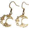 2025 Stylish Stainless Steel Moon Flower Cut-out Earrings for Women