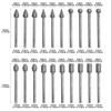 20 szt. Zestaw frezów diamentowych Narzędzie obrotowe Zestaw do rzeźbienia w kamieniu z trzpieniem 1/8 cala do rzeźbienia, polerowania, grawerowania w kamieniu, ceramice, szkle